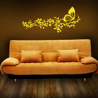 Butterfly Floral Wall Decal