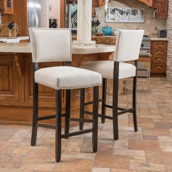 Owen 30-inch Fabric Backed Bar Stool by Christopher Knight Home (Set of 2)