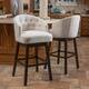 Ogden Fabric Swivel Backed Barstool (Set of 2) by Christopher Knight Home