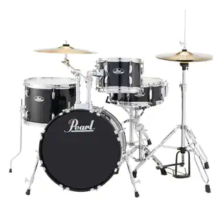 Pearl Roadshow Rs584 4-piece Jet Black Drum Set