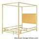 Solivita King-size Canopy Gold Metal Poster Bed by INSPIRE Q