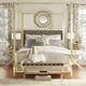 Solivita King-size Canopy Gold Metal Poster Bed by INSPIRE Q