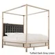 Solivita Queen-size Canopy Champagne Gold Metal Poster Bed by INSPIRE Q