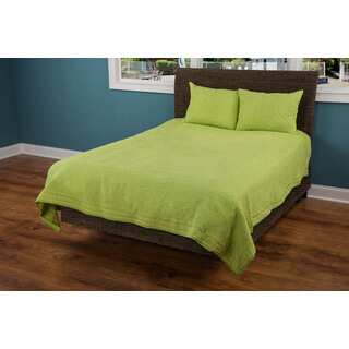 Rizzy Home Moroccan Fling Lime Color Cotton Quilt