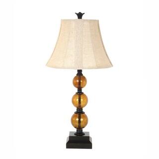 29-inch Amber Glass Table Lamp