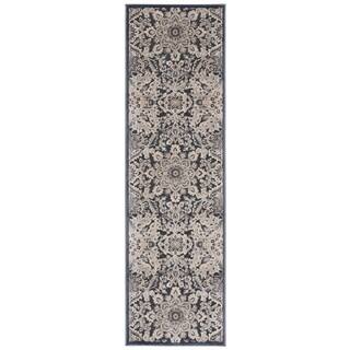 kathy ireland Bel Air Euro Century Marseille Charcoal Area Rug by Nourison (2'1 x 7')