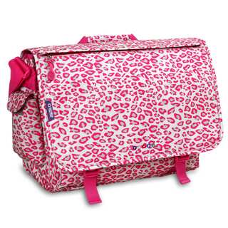 J World Pink Leopard Thomas 15.4-inch Laptop Messenger Bag