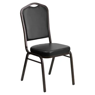 Cautley Black Upholstered Stack Dining Chairs