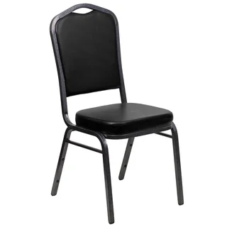 Alpinia Black Upholstered Stack Dining Chairs