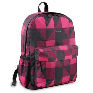 J World Block Pink OZ Expandable 17-inch Backpack
