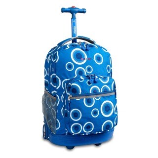 J World Blue Target Sunrise 18-inch Rolling Backpack