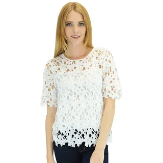 Relished Annaliese White Lace Blouse