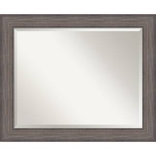 Country Barnwood Wall Mirror - Large 33 x 27-inch