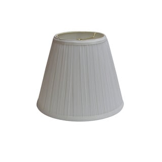 Crown Lighting 9-inch high Bright White Pleated Empire Lamp Shade w/Liner