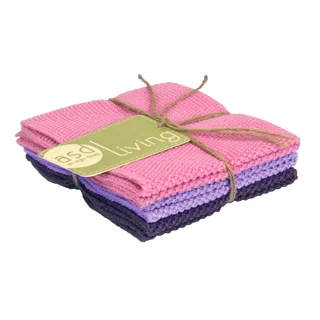 Knitted Discloth Rose Cotton (Set of 3)