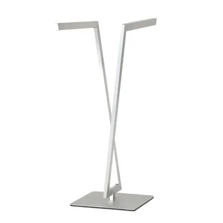 Cortesi Home Lanie Contemporary Brushed Aluminum Double Arm Towel Stand