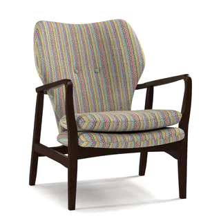 Portfolio Charlie Vibrant Multi-Colored Wiggles Arm Chair