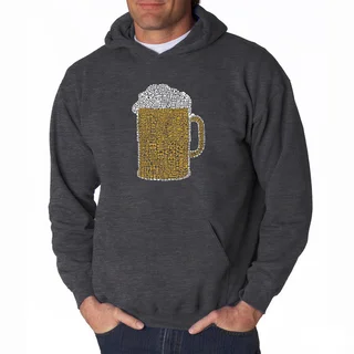 LA Pop Art Men's Beer Hooded Sweatshirt