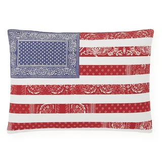 Tommy Hilfiger Red White and Blue 18-inch Decorative Pillow