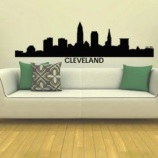 Cleveland Skyline City Silhouette Vinyl Wall Art Decal Sticker