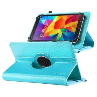Insten Swivel Leather Fabric Suede Tablet Case Cover with Stand For 7-inch Tablet/ Samsung Galaxy Tab/ Tab 3 LTE/ Tab 4 LTE