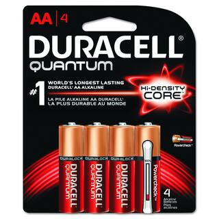 Duracell Quantum AA Alkaline Batteries with Duralock Power Preserve Technology (Pack of 4)