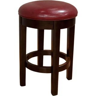 Simply Solid Alana Upholstered Swivel Counter Stool Red (Set of 2)