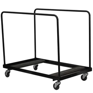 Black Steel Folding Table Dolly for Round Folding Tables