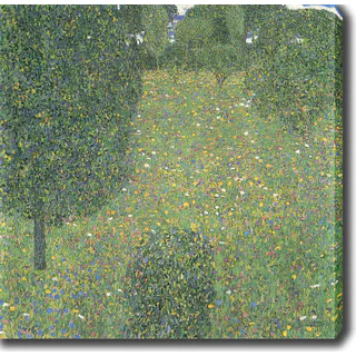 Gustav Klimt 'Landscape Garden (Meadow in Flower)' Oil on Canvas Art