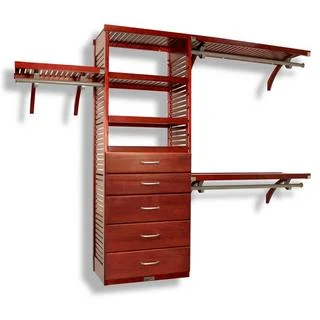 John Louis Home 16-inch Deluxe Red Mahogany 5-drawer Closet Organizer