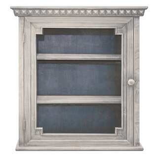 Architectural Wall Cabinet, White with Indigo interior