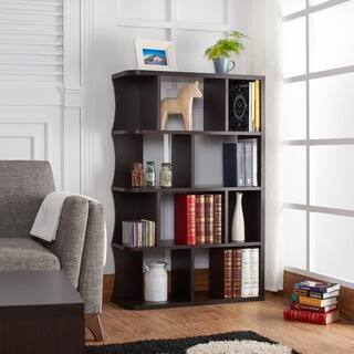 Furniture of America Zeno Contemporary Walnut Bookcase/Display Shelf