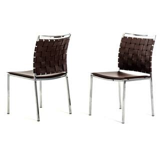 Modrest 3031 Modern Brown Eco-leather Dining Chair (Set of 2)