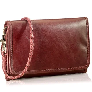 Phive Rivers Red Leather Sling Handbag (Italy)
