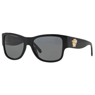 Versace Men's VE4275 Plastic Square Polarized Sunglasses