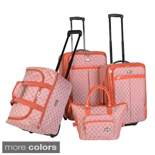 American Flyer Signature 4-piece Expandable Rolling Luggage Set