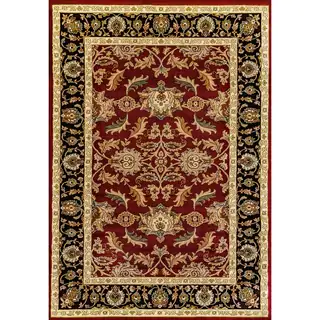 Renaissance Red Traditional Border Area Rug (5'3 x 7'7)