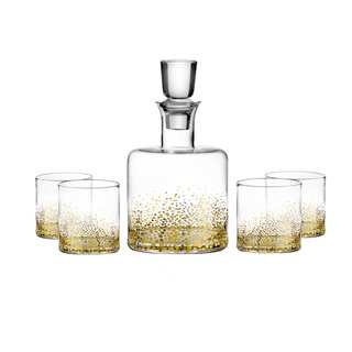 Fitz and Floyd Luster Gold 5-piece Whiskey Set