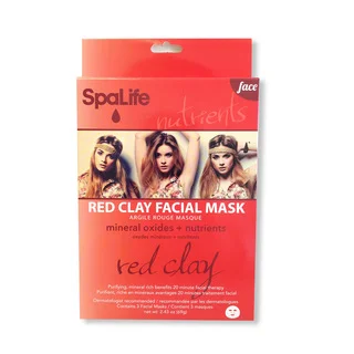 Spa Life Red Clay Minerals Oxides Nutrients Facial Mask (3 Treatments)