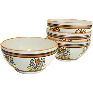 Le Souk Ceramique Salvena Design Soup/ Cereal Bowls (Set of 4)