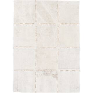 Hand-Crafted Thirsk Crosshatched Indoor Cotton Rug (8' x 10')