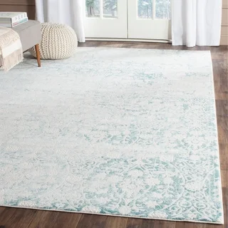 Safavieh Passion Watercolor Vintage Turquoise / Ivory Rug (9' x 12')