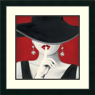 Marco Fabiano 'Haute Chapeau Rouge I' Framed Art Print 27 x 27-inch