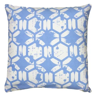 Rizzy Home Blue And White Square Pillow Cover