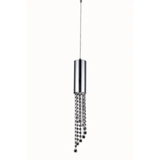 Somette Flux Single Pendant Light with Royal-Cut Crystals