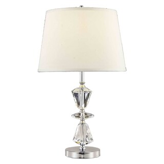 Somette Poise Stacked Crystal Table Lamp
