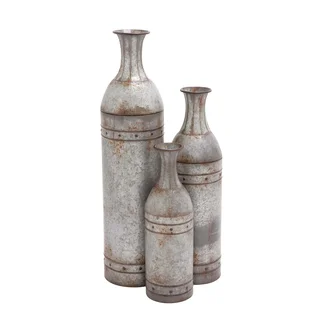 Metal Cylinder Vase (Set of 3)