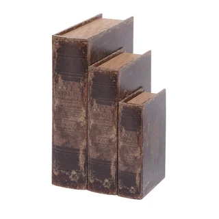 Leather Book Box (Set of 3)