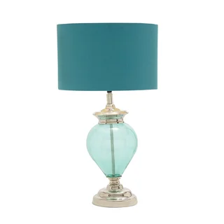 Turquoise Glass Urn Table Lamp