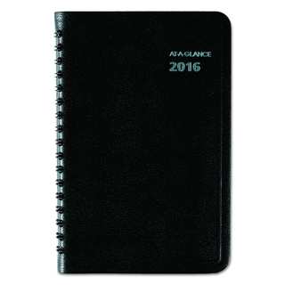 AT-A-GLANCE QuickNotes Black 2016 Weekly/Monthly Appointment Book